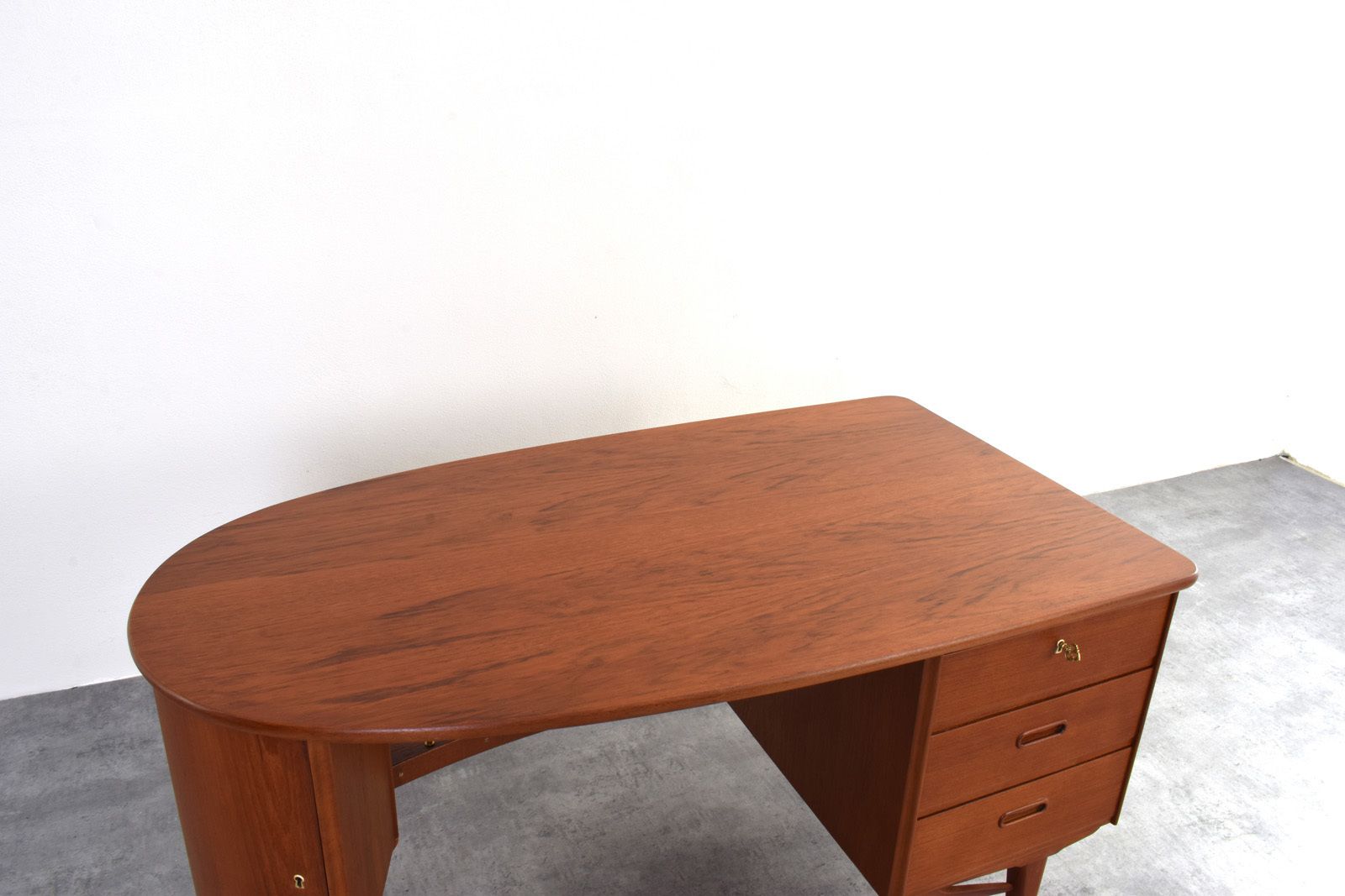 photo buy Mid Century Organic Teak Desk From Sola Møbler