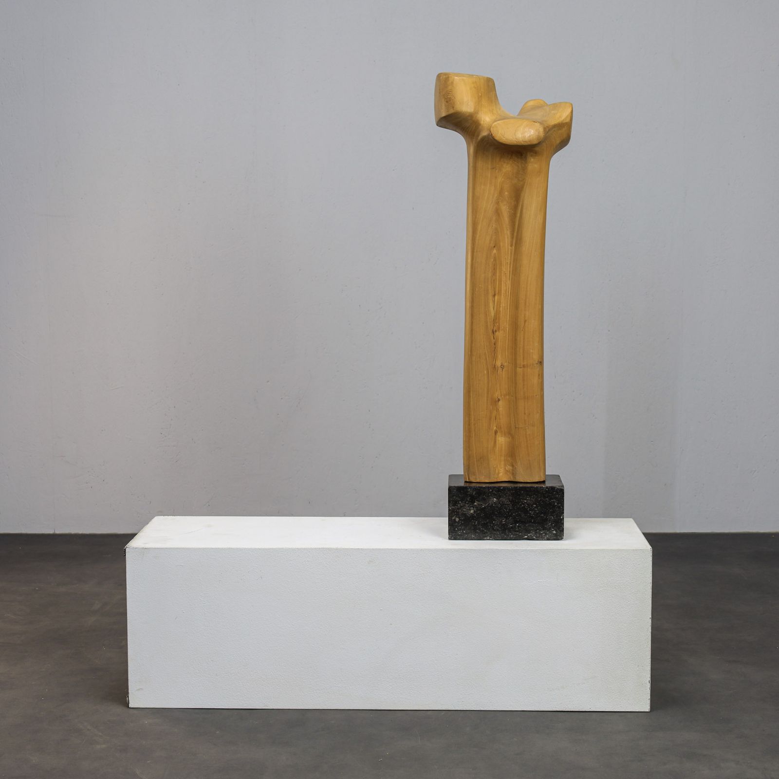 Abstract Biomorphic Sculpture In Carved Wood And Stone, 1970s photo furniture