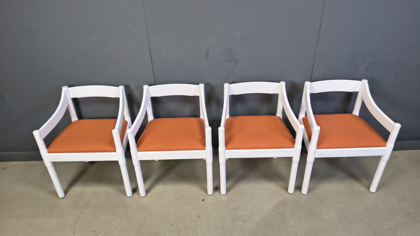 Set Of 4 Carimate Armchairs By Vico Magistretti, 1960s photo furniture