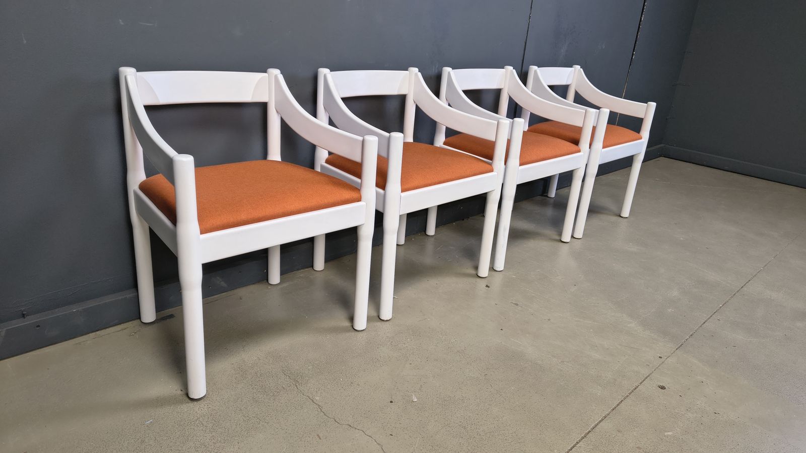photo vinterior Set Of 4 Carimate Armchairs By Vico Magistretti, 1960s