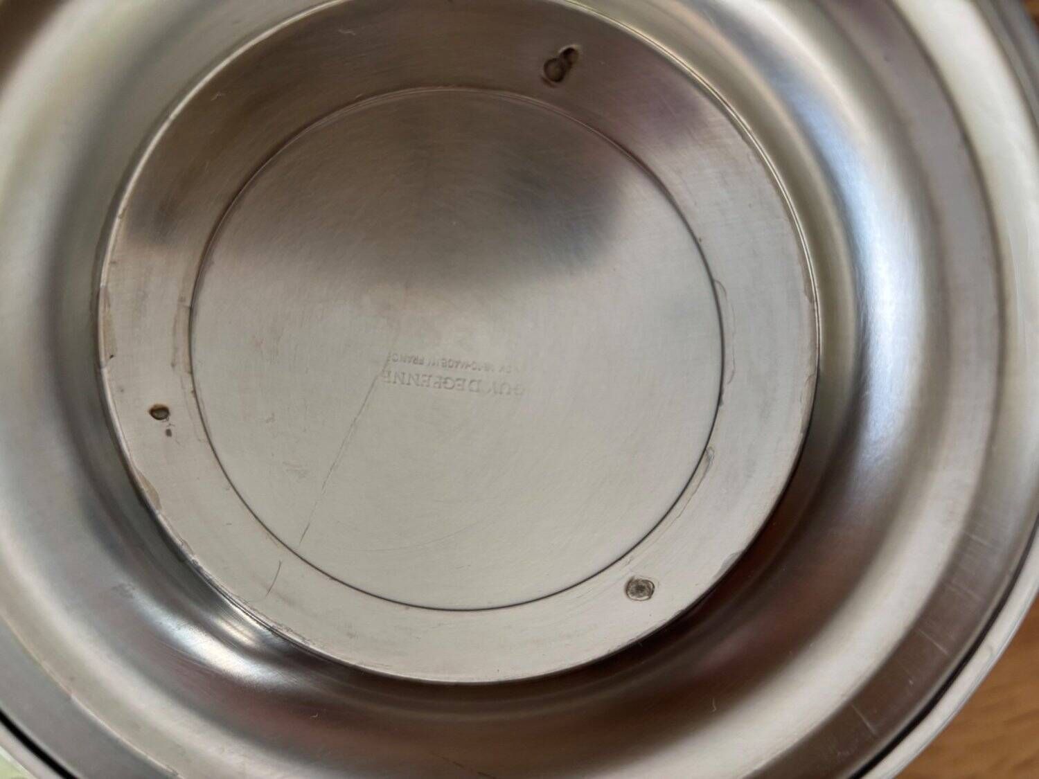 Champagne Bucket Guy Degrenne – Stainless Steel & Gold Plated Brass photo vintage