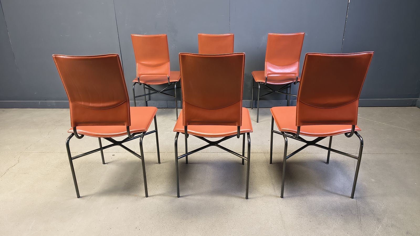 Ross Littel For Matteo Grassi Set Of 6 Dining Chairs, 1970s photo vinterior