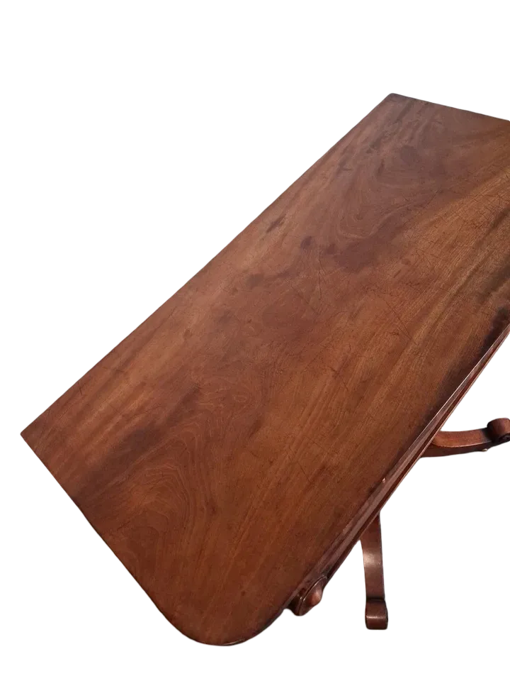19th Century Antique Mahogany Fold Over Tea Table Or Use For Card Games Table photo 350.0