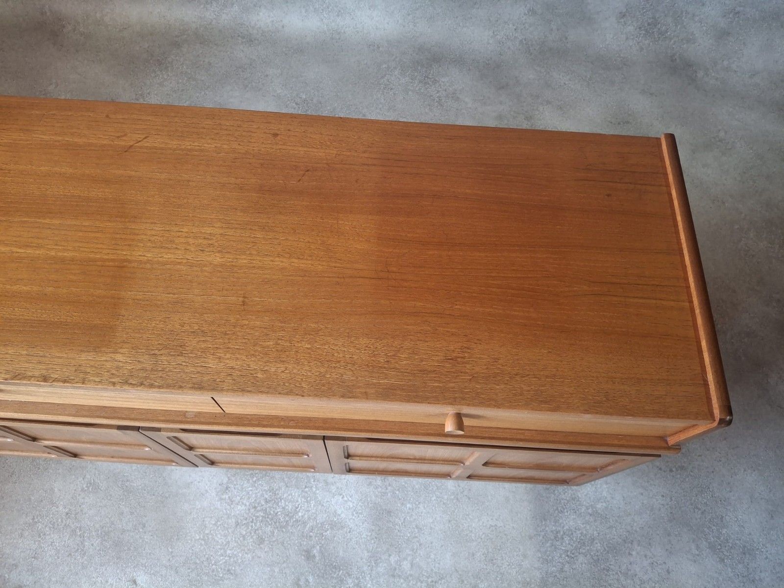 225.0 Nathan Furniture Teak Sideboard Record Cabinet / Media Cupboard photo