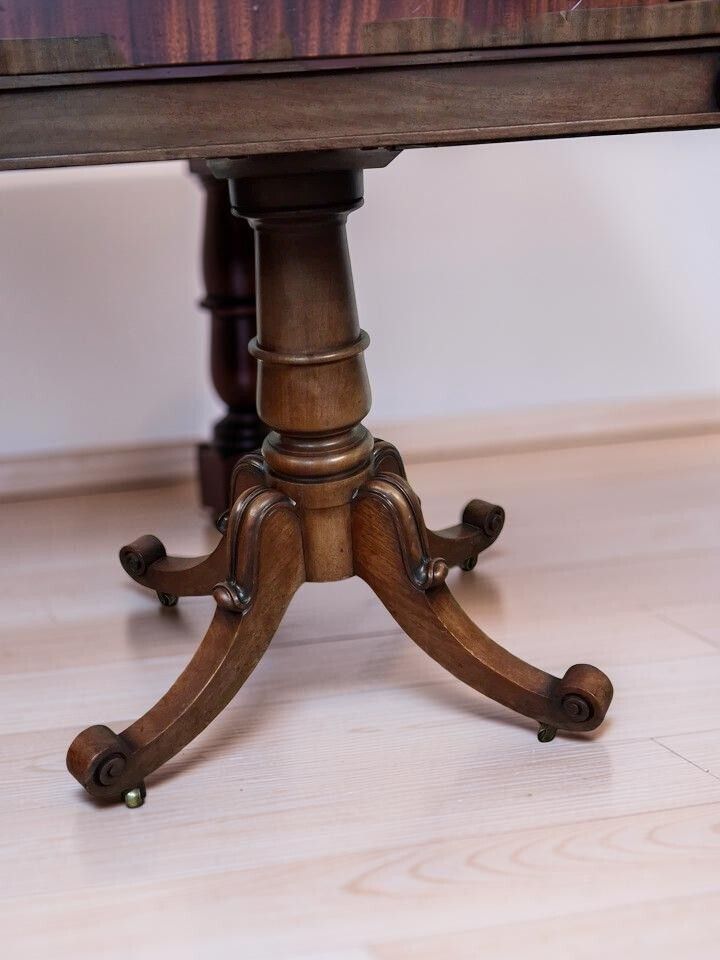 19th Century Antique Mahogany Fold Over Tea Table Or Use For Card Games Table photo vintage