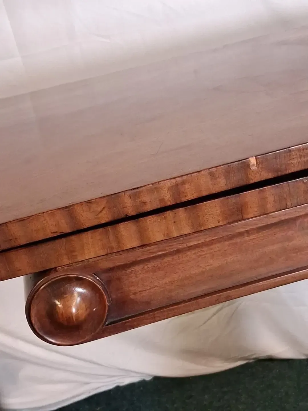 photo furniture 19th Century Antique Mahogany Fold Over Tea Table Or Use For Card Games Table