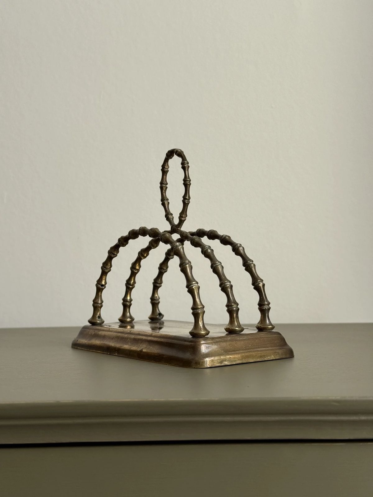 Faux Bamboo Brass Holder, 1900s