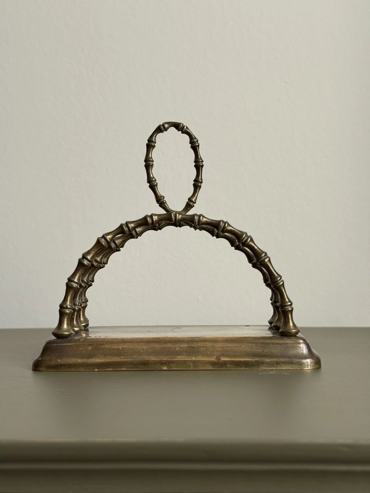 Faux Bamboo Brass Holder, 1900s photo furniture