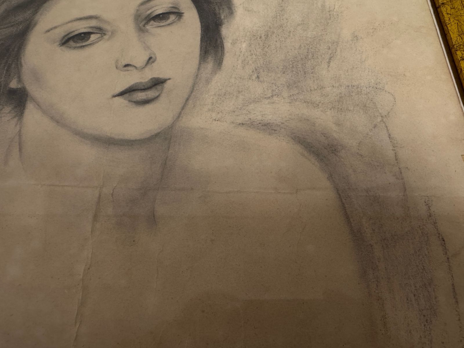 photo furniture Mid Century Portrait Study Of A Young Woman, Signed And Dated Cosgrove ’57,