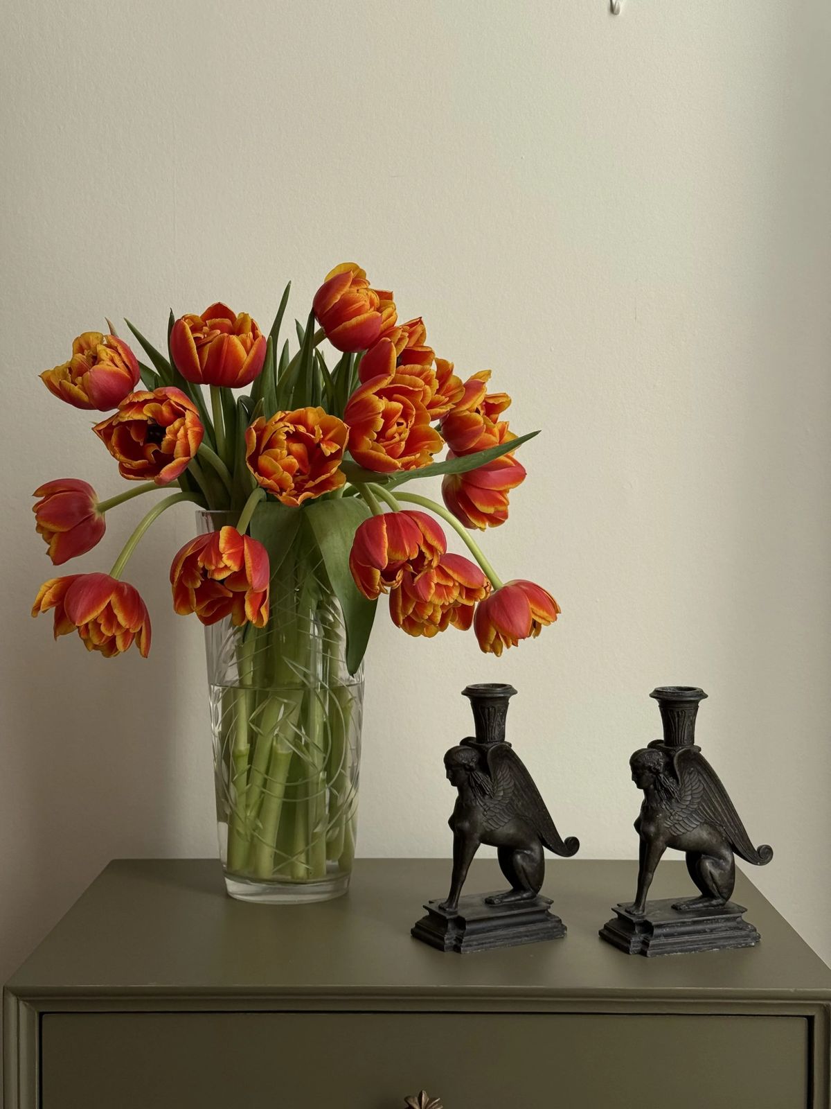 Pair Of 19th Century French Spelter Gryphon Candles Holders