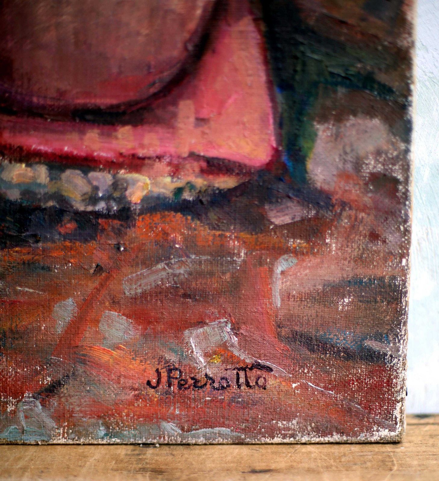 Large Original Nude Female Painting French Oil On Canvas Seated Woman photo vinterior