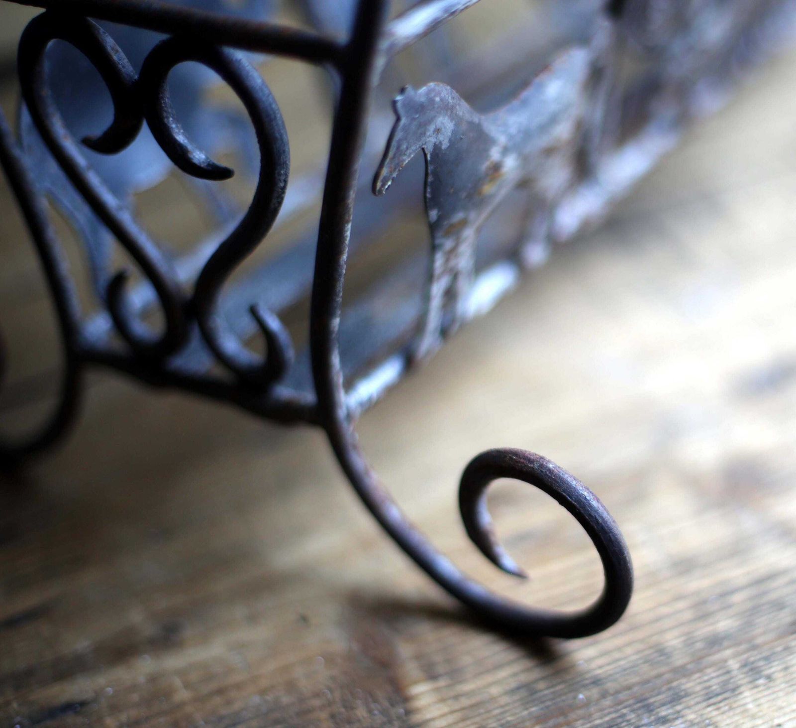 Animal Magazine Rack Jean Touret Rusty Wrought Iron 1950s Brutalism photo buy