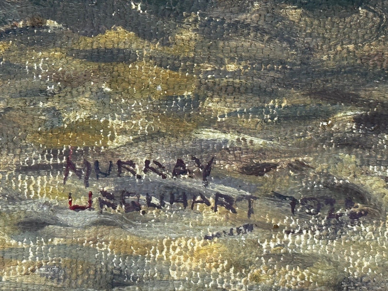 Olieverfschilderij begin 20e eeuw, Kitty, baai hunter-merrie van de Chiddingfold, Leconfield & Cowdray Hunt Stables, gesigneerd door Murray McNeel Caird Urquhart photo Kunst