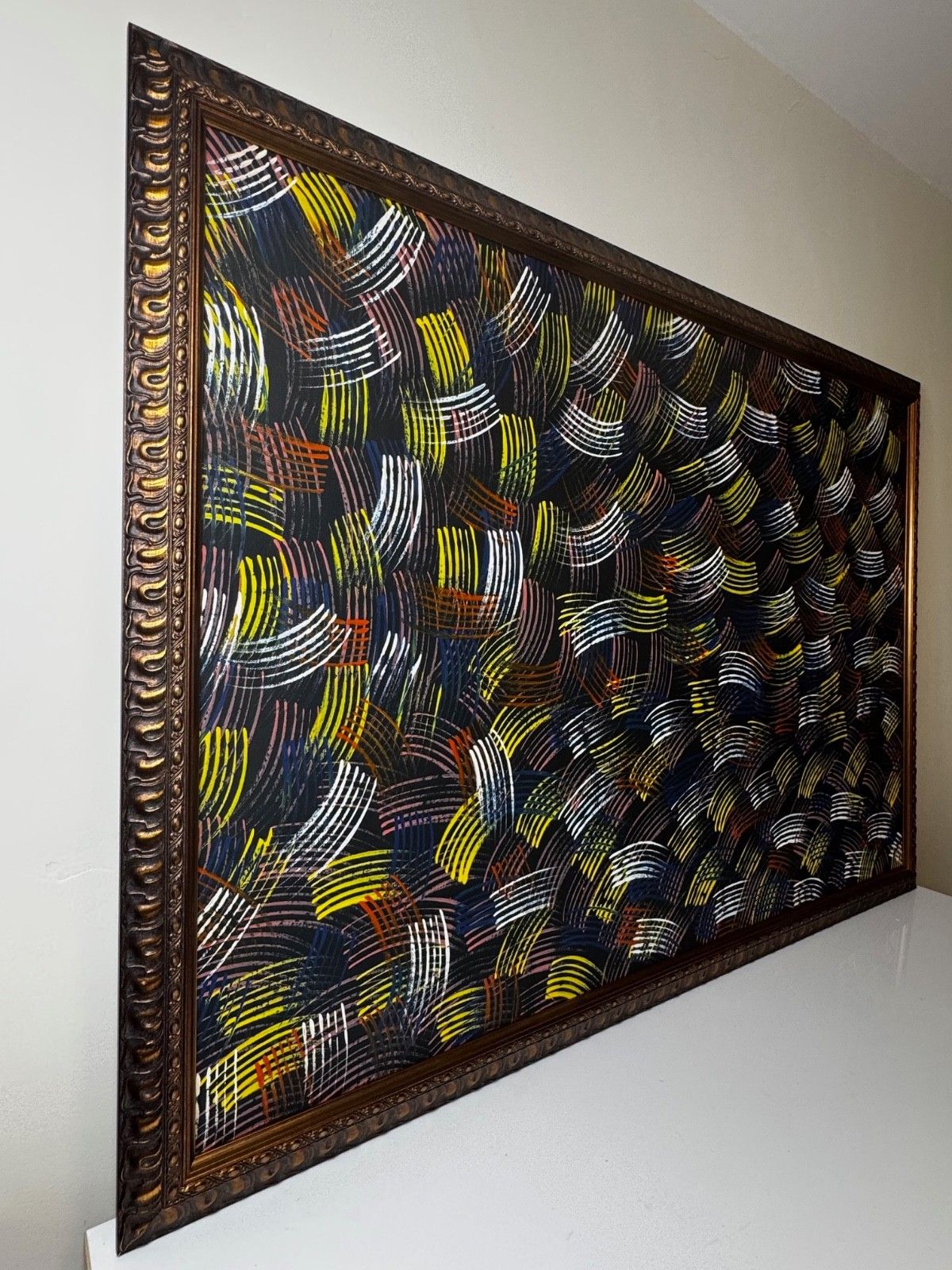 Groot schilderij 🔥 Fire Dreaming van Jean Hudson Nampijinpa, ca. 2005 photo 13500.0