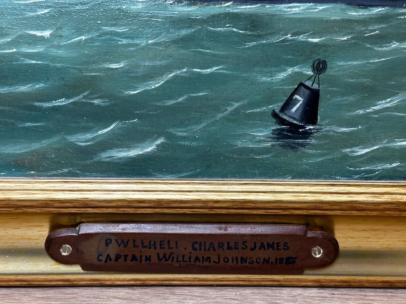 French Victorian Oil Painting Marine Barquentine Ship Charles James Off Dunkirk Signed By Henri Versailles photo 3950.0