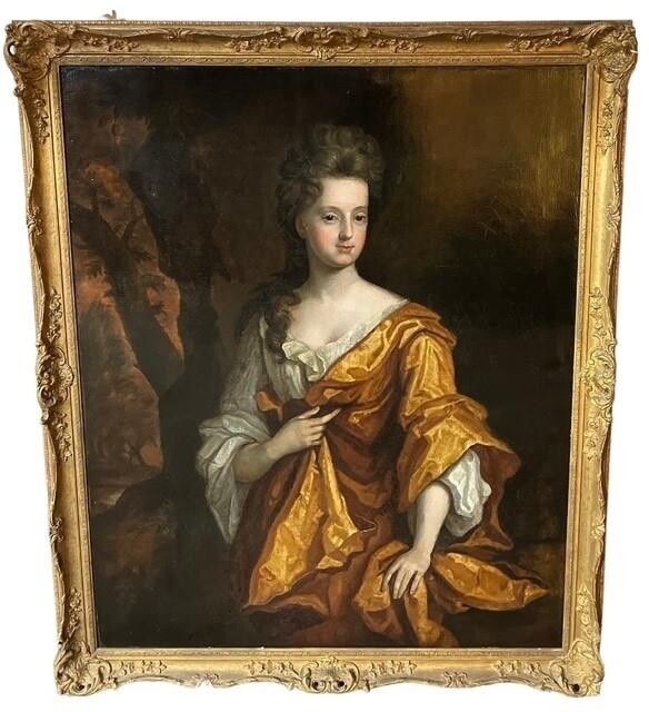 Groot 17e-eeuws olieverfportret Elizabeth Countess Of Westmorland Circle Of Godfrey Kneller