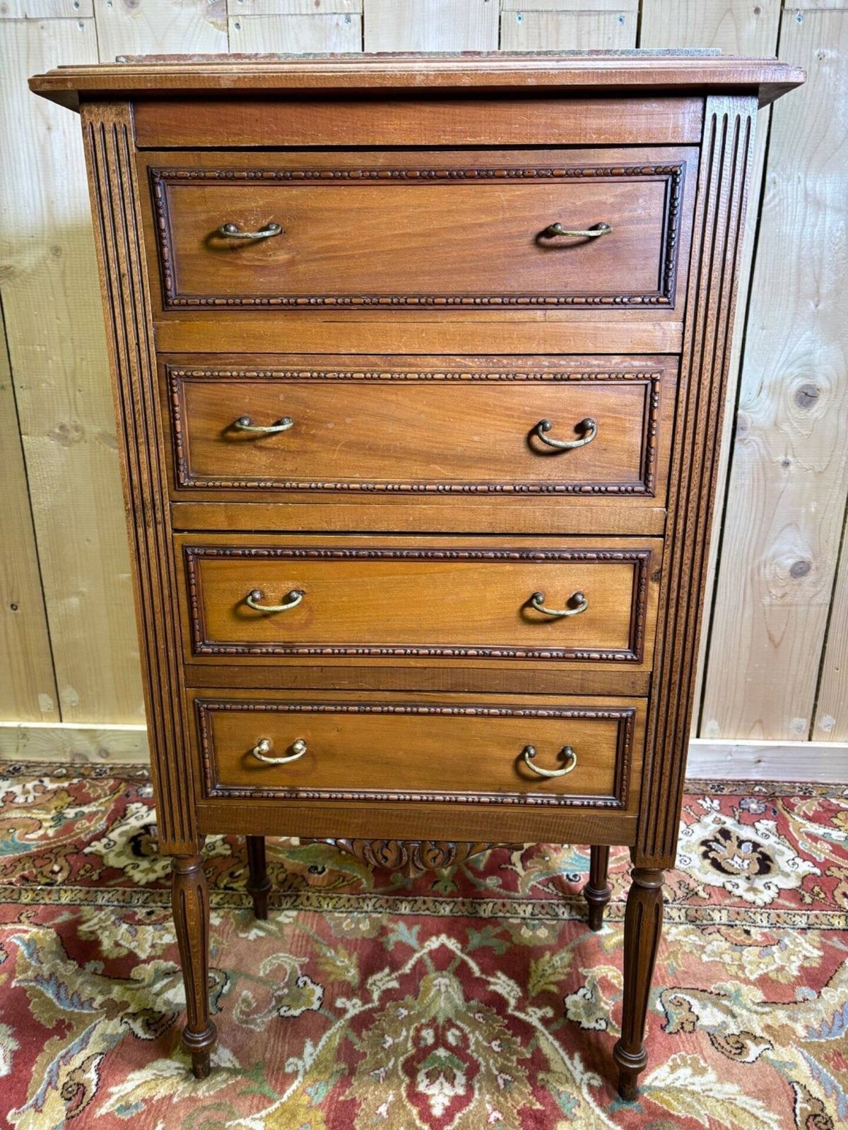 photo vinterior Louis XVI Style Molded And Carved Walnut Chest Of Drawers