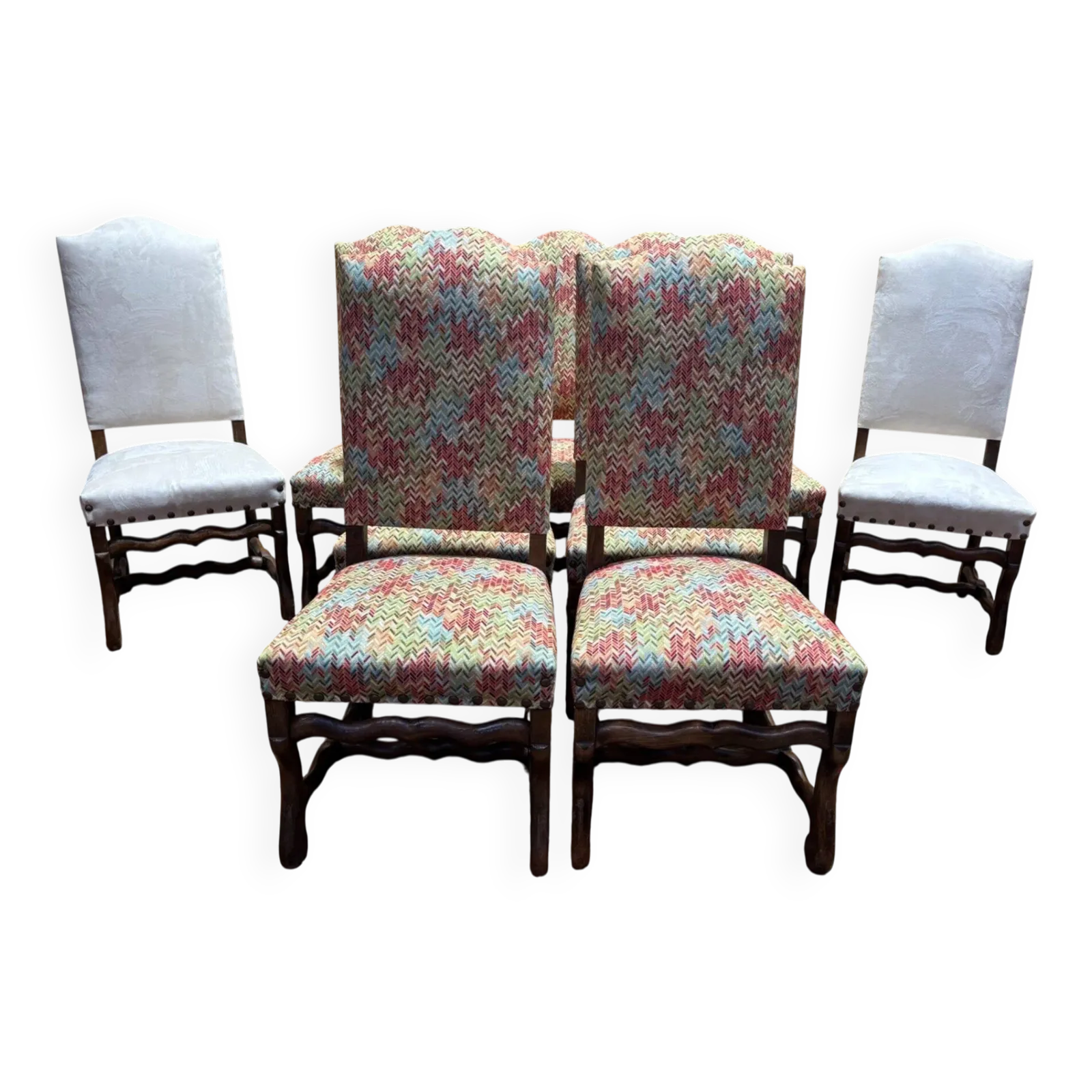 Set Of 9 Louis XIII Style Chairs