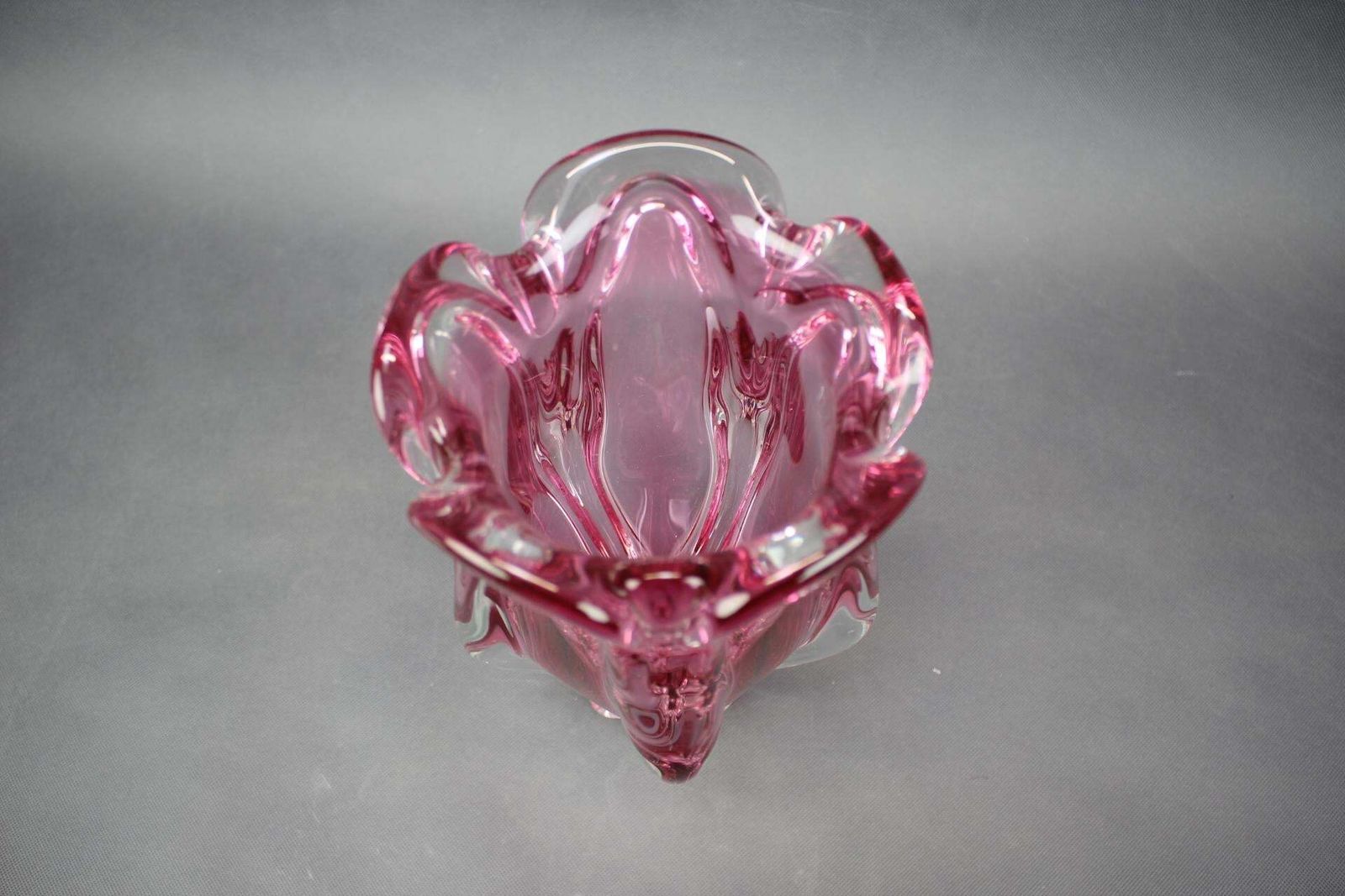 Mid Century Pink Art Glass Vase By Josef Hospodka, Czechoslovakia, 1960s photo furniture