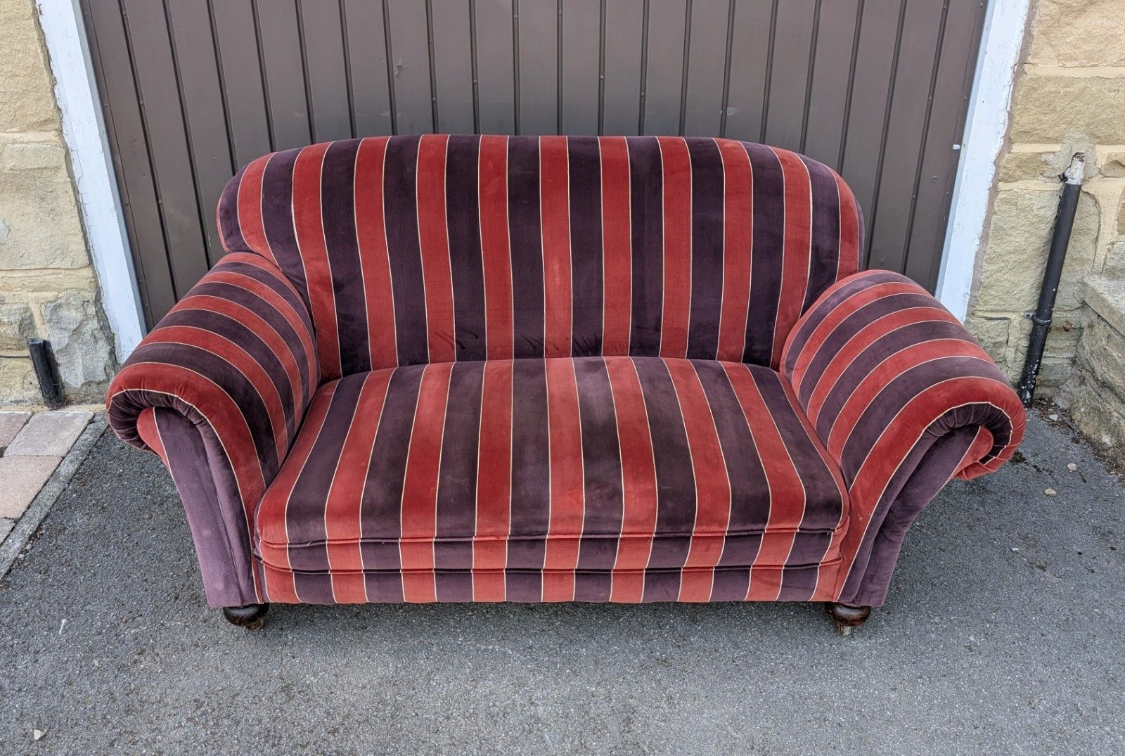 Vintage Drop Arm End Small Two Seater Sofa Chaise Longue photo for sale