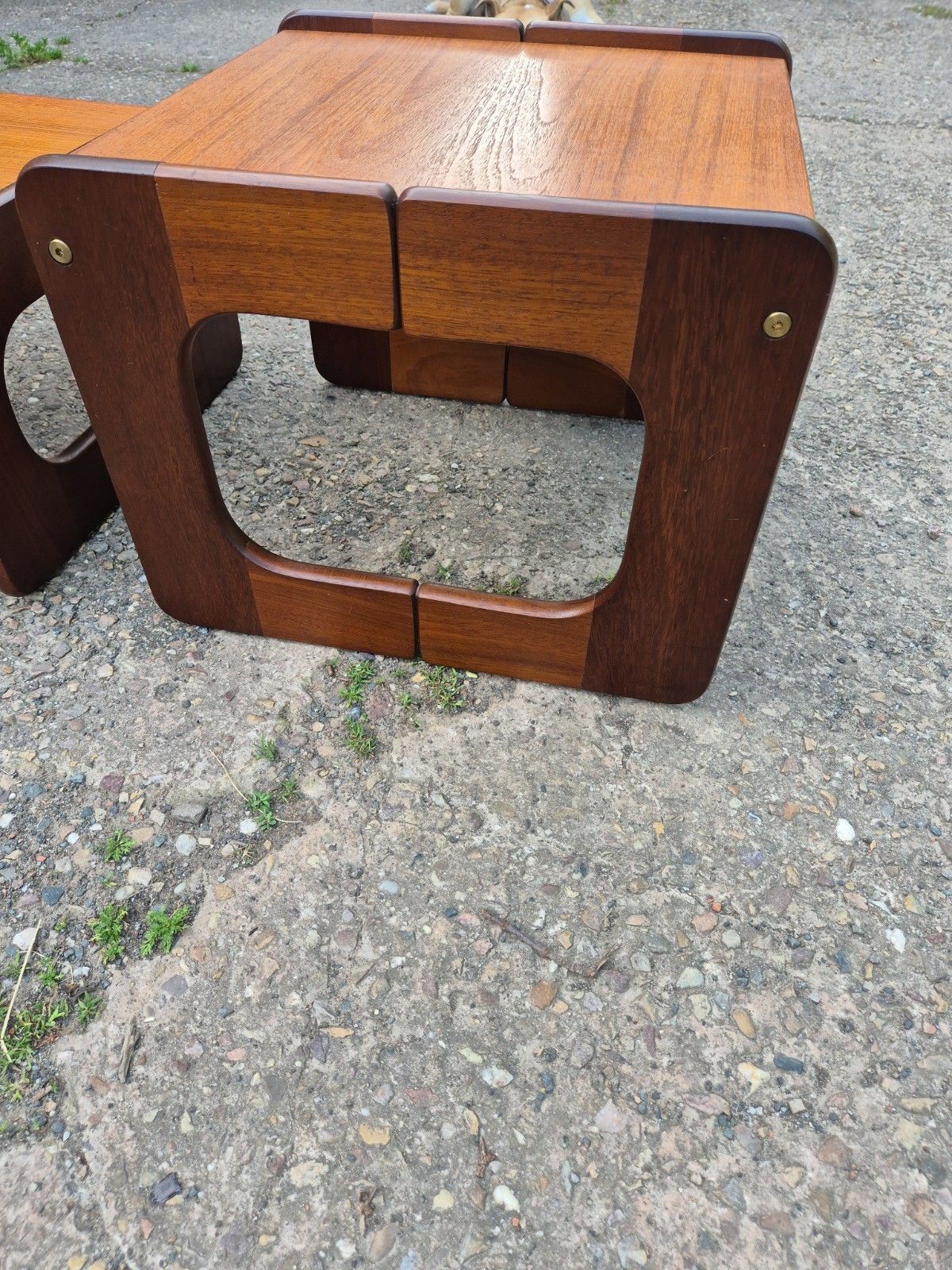 85.0 Vintage / Retro / Mid Century Teak, Nest Of 2 Tables photo