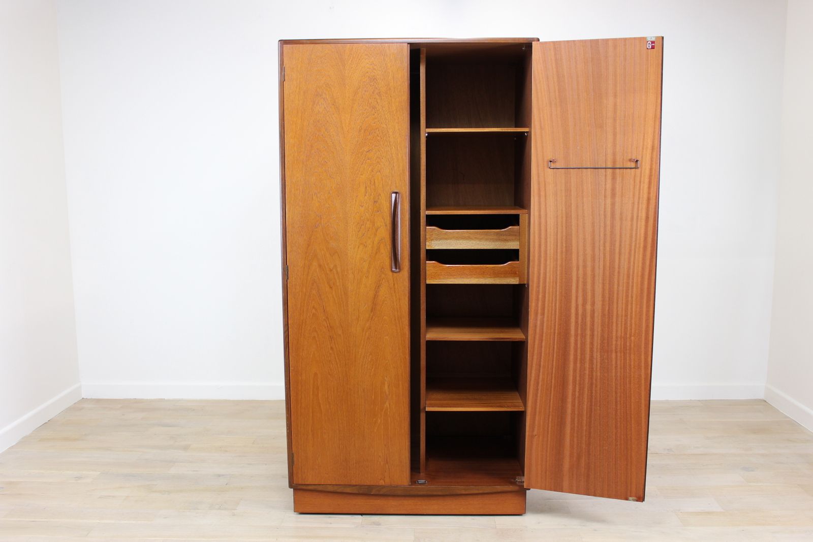 Clean G Plan Teak Fitted Fresco 2 Door Wardrobe