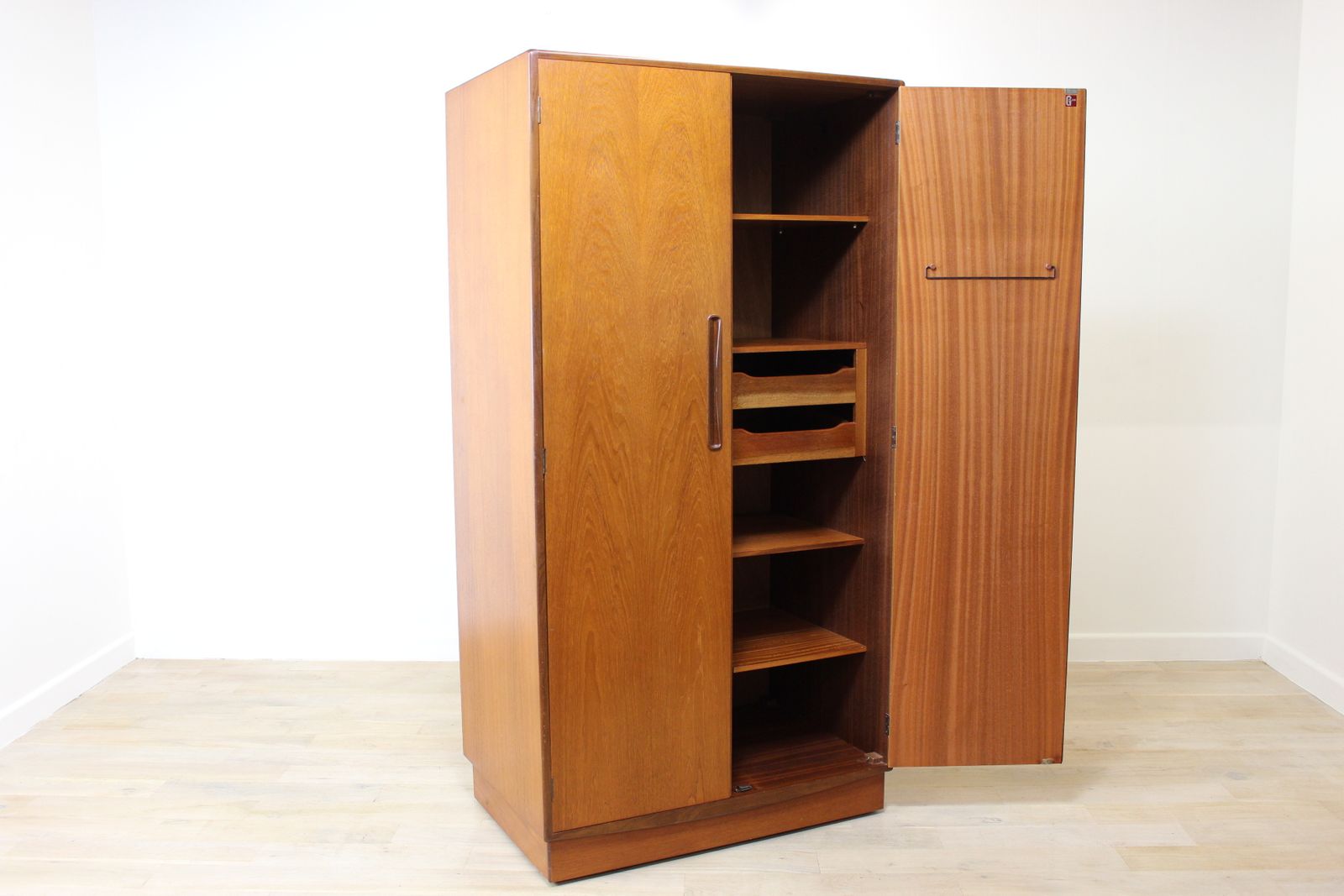 Clean G Plan Teak Fitted Fresco 2 Door Wardrobe photo furniture