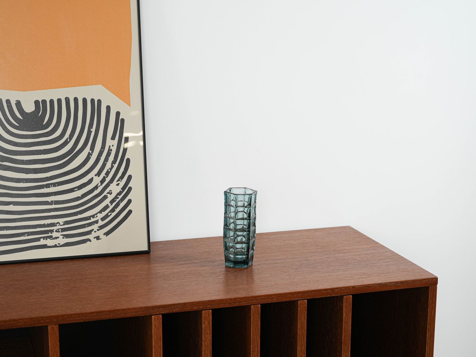 Glazen vaas, Pools design, 1971, ontwerper: Bogdan Kupczyk photo furniture