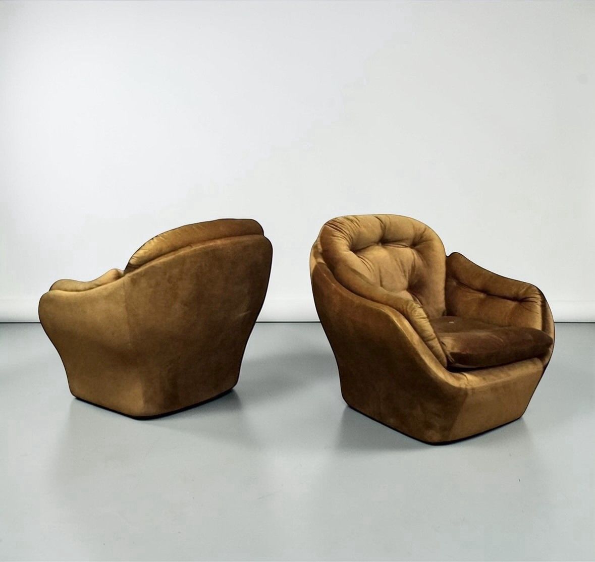 Pair Of Mid Century Vono Armchairs Art Deco Style C1950s Rare photo furniture
