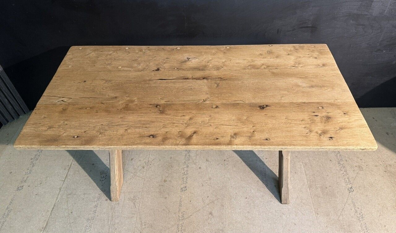 Furniture X Legs French Oak Farmhouse Dining Table photo