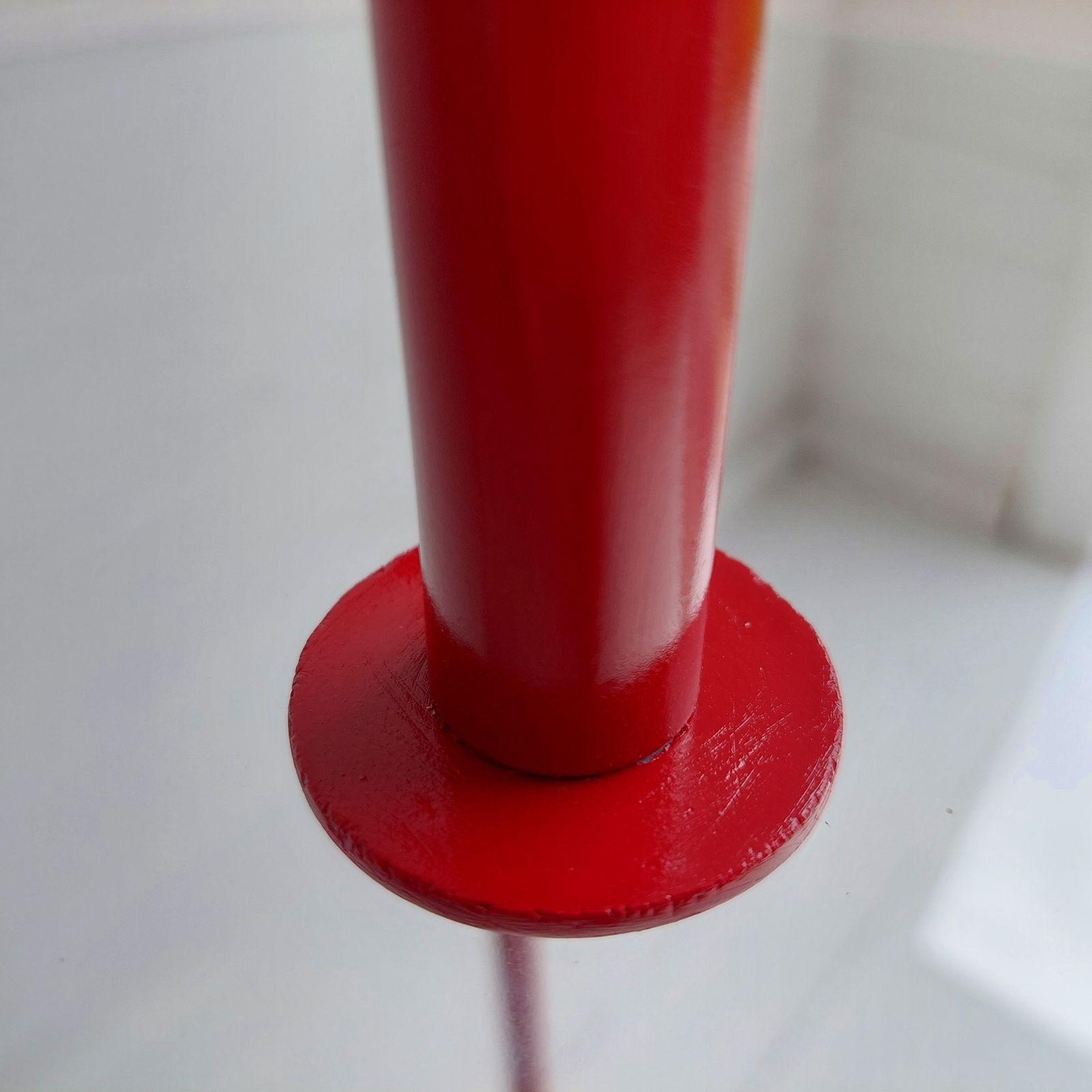 225.0 Vintage Ikea Ry Coffee Side Tables Glass Red Aluminium Postmodern Memphis, 1980s Set Of 2 photo