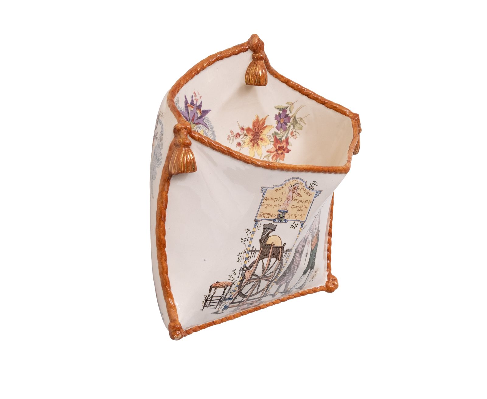 Sarreguemines Ceramic Letter Box Early 20th Century France photo for sale
