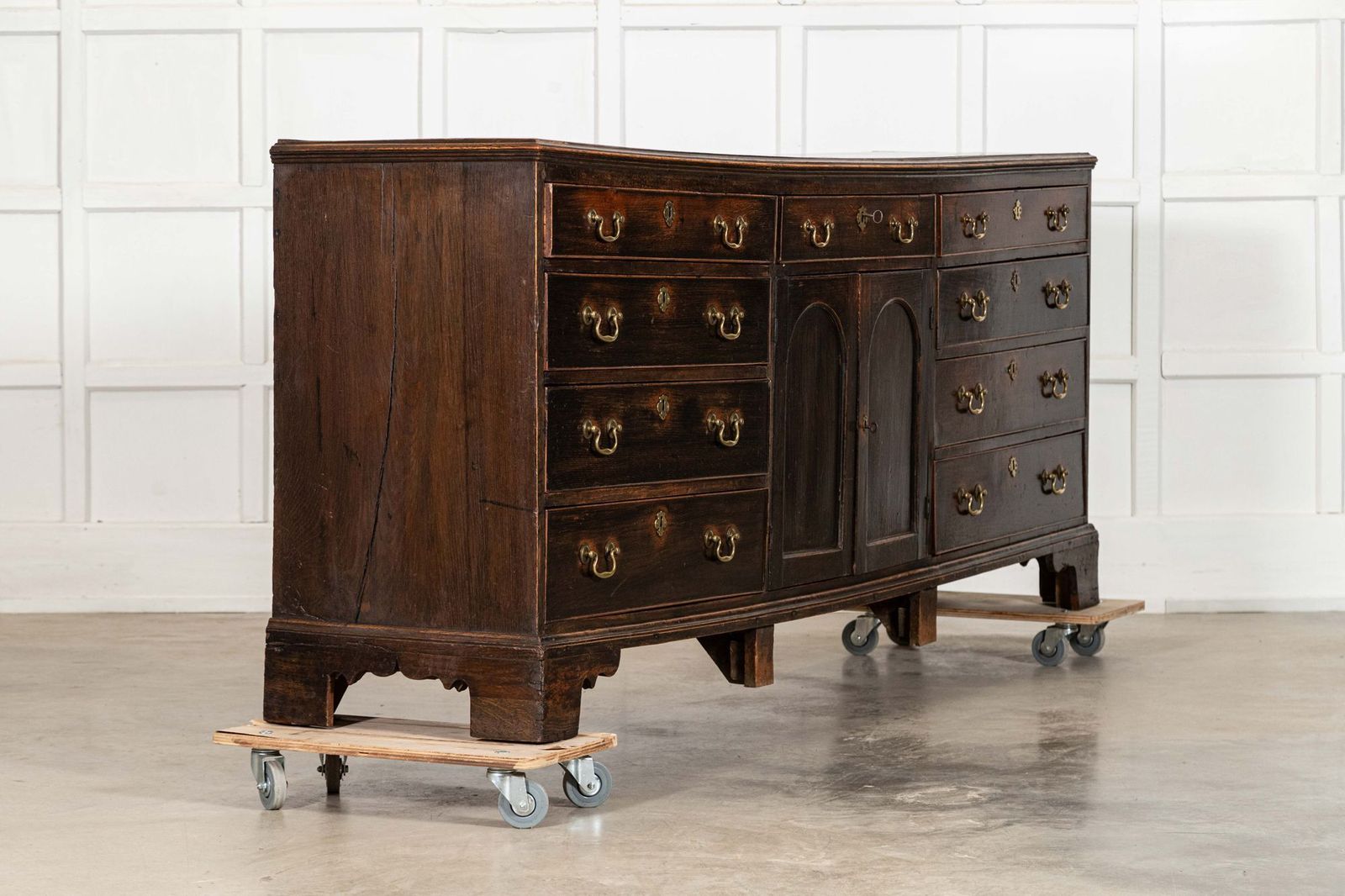 Large English George III Provincial Oak Dresser Base photo furniture