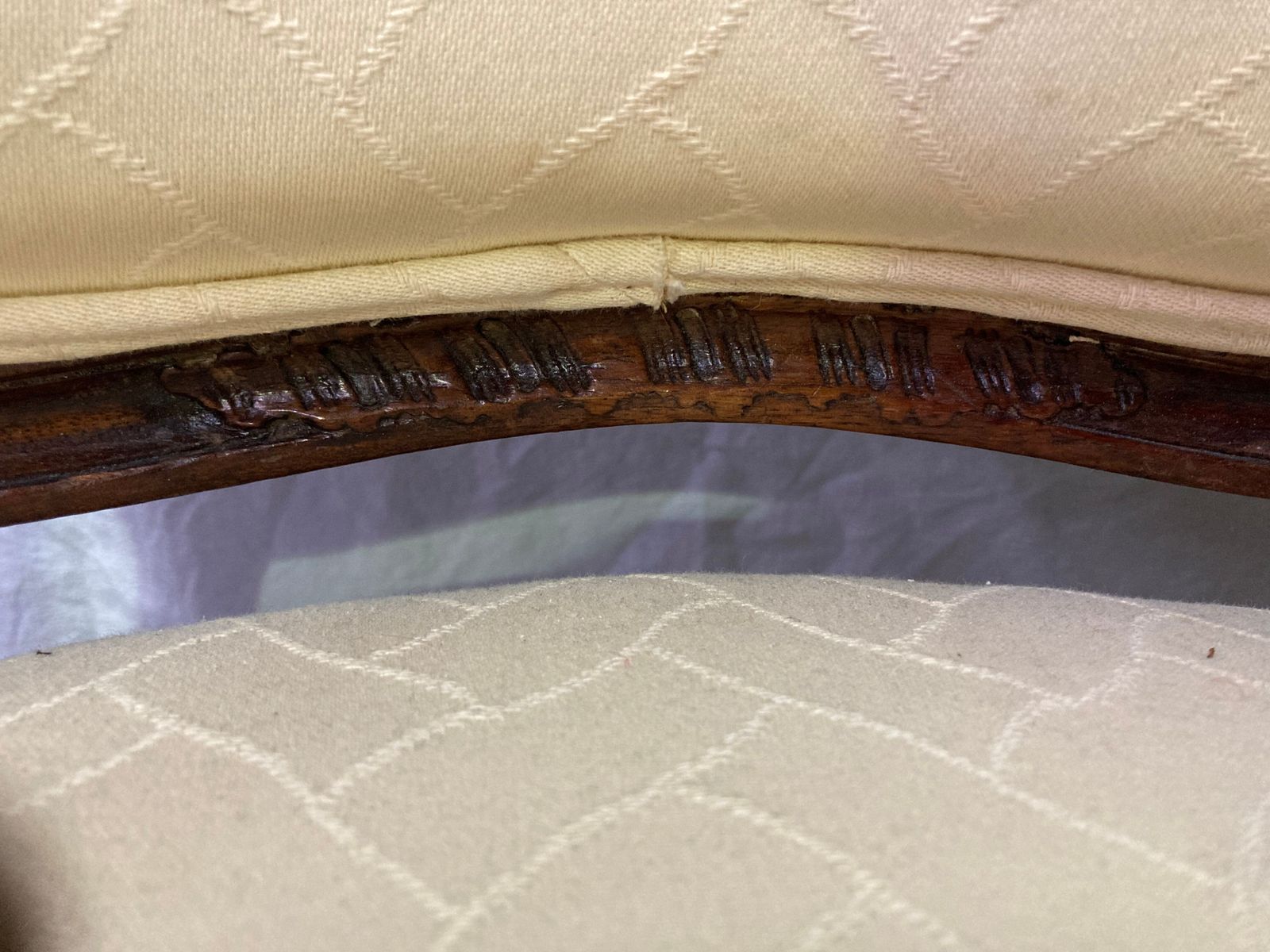 Pair Of Beige Louis XV Style Armchairs. photo Furniture