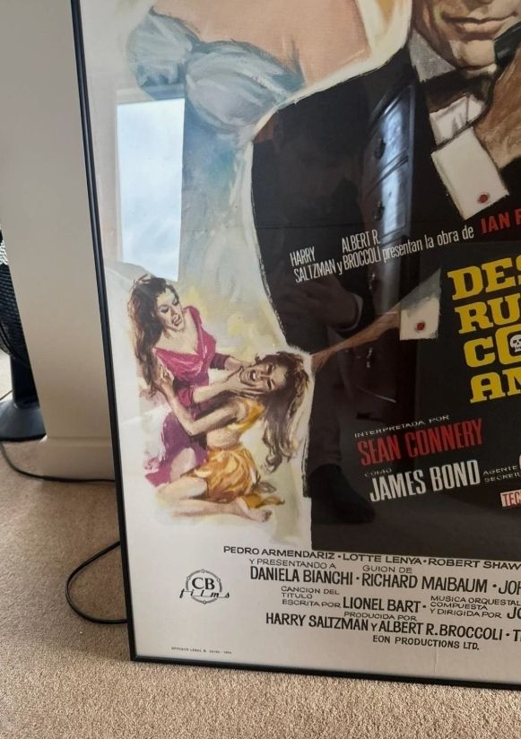 From Russia With Love James Bond Framed Poster Spanish 1974 photo vinterior