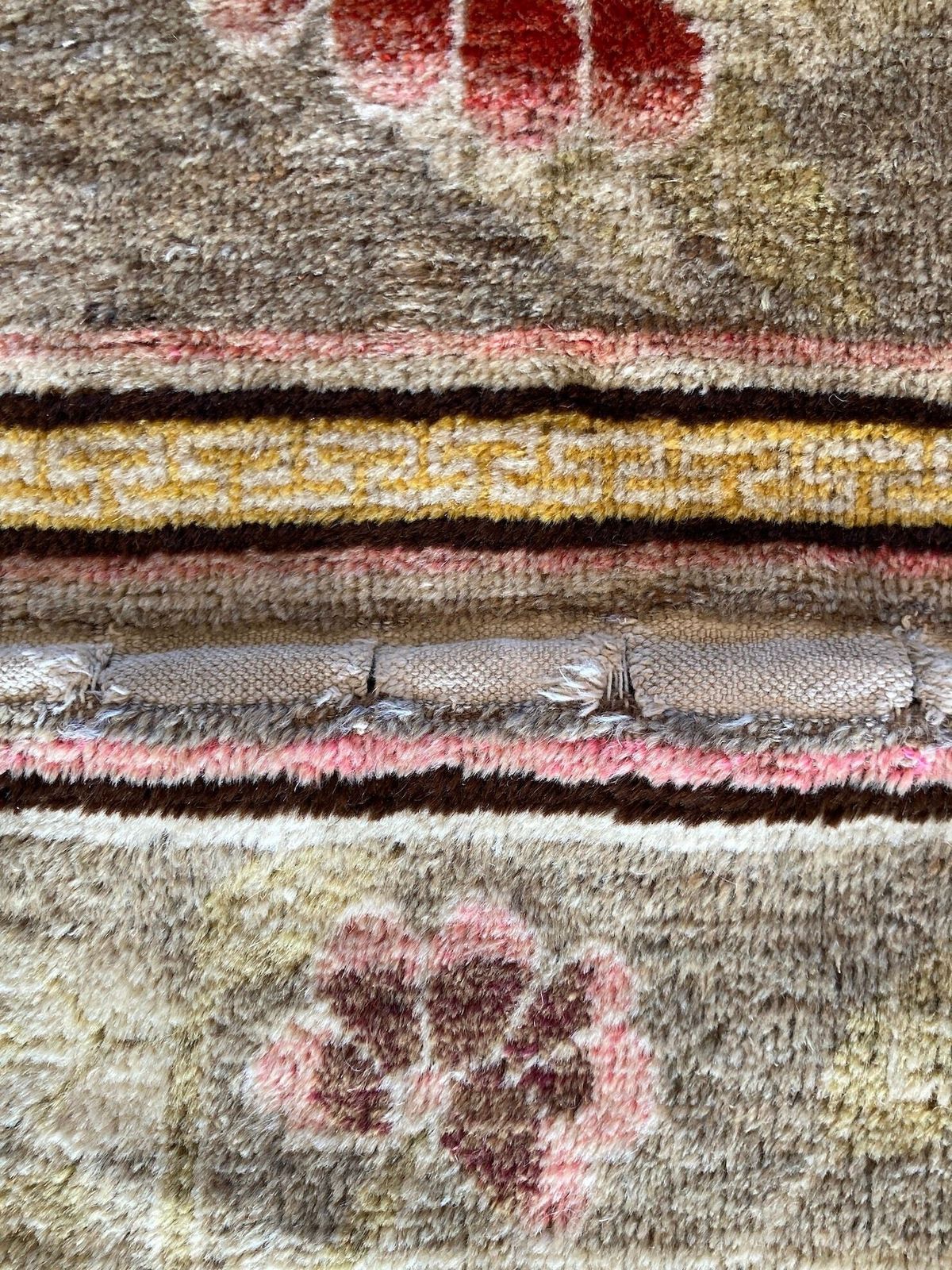 550.0 Antiek Chinees Khotan-zadeltasje 1,22 m x 0,50 m photo