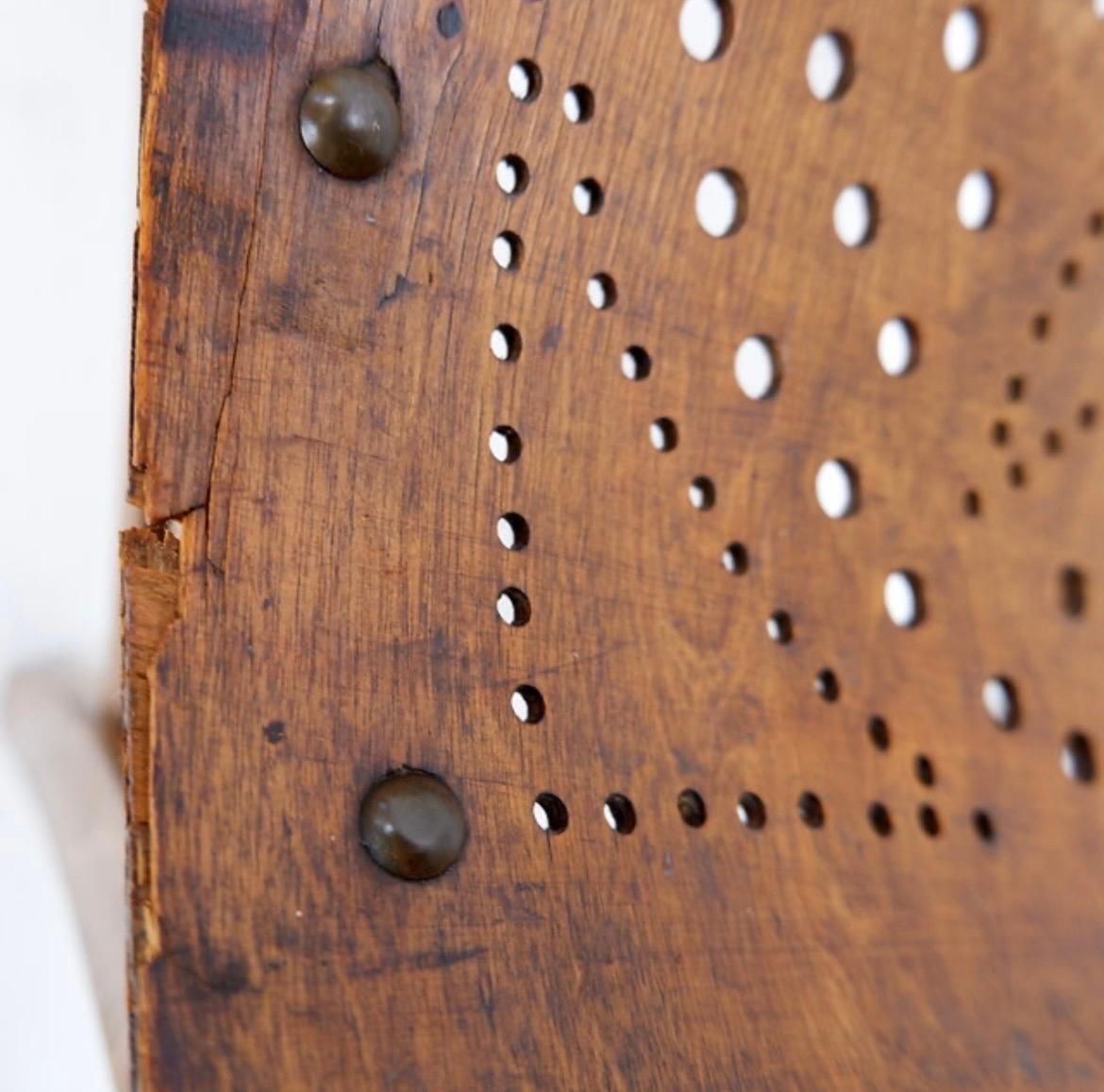 Church Chairs With Perforated Plywood, 1920s  Perforated Plywood photo vinterior