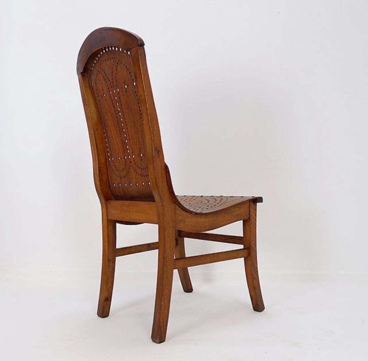 381.0 Church Chairs With Perforated Plywood, 1920s  Perforated Plywood photo