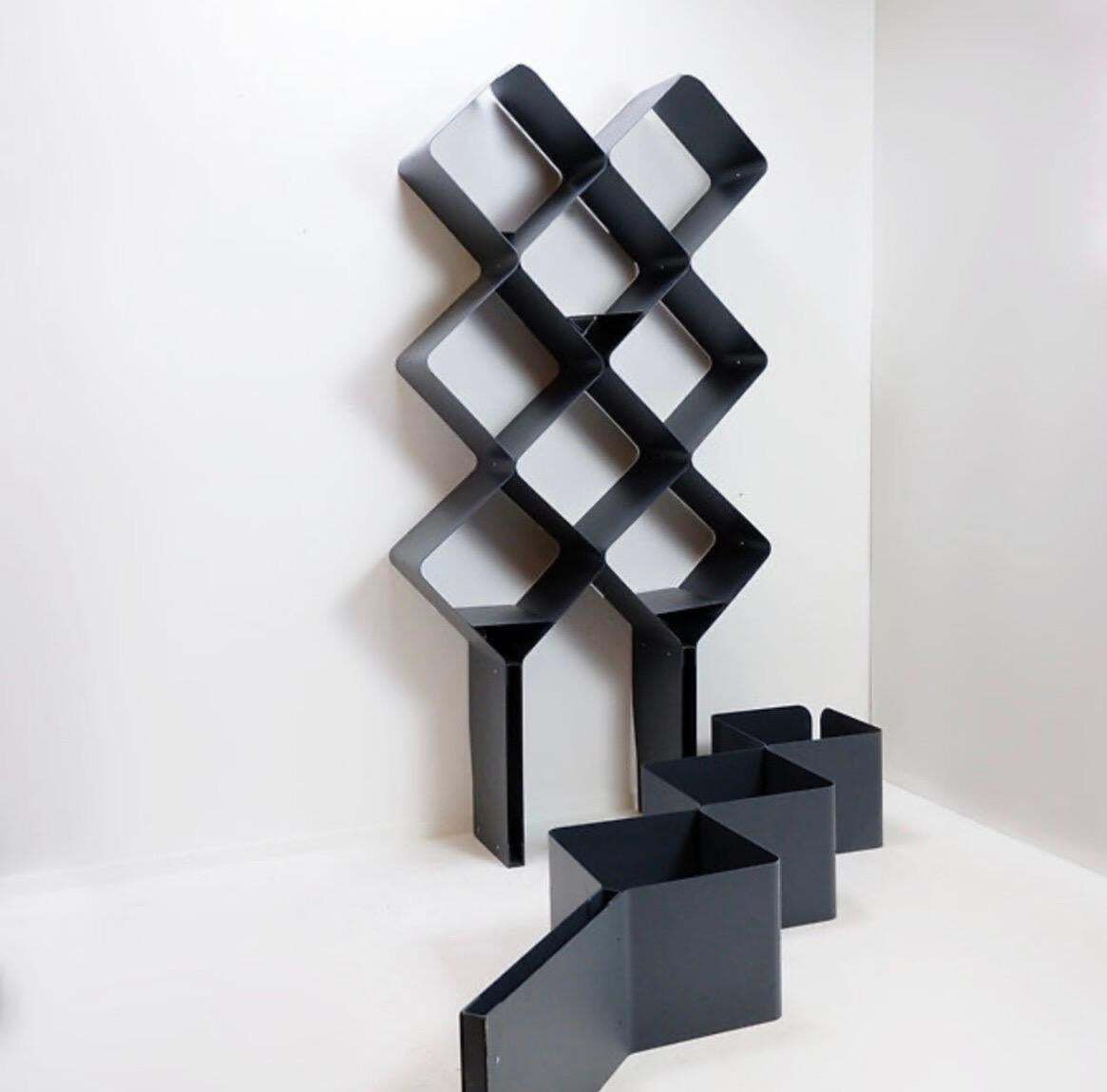 Set Of Honeycomb Metal Wall Shelf By Albury In Gray    Organic Modern Design photo vintage