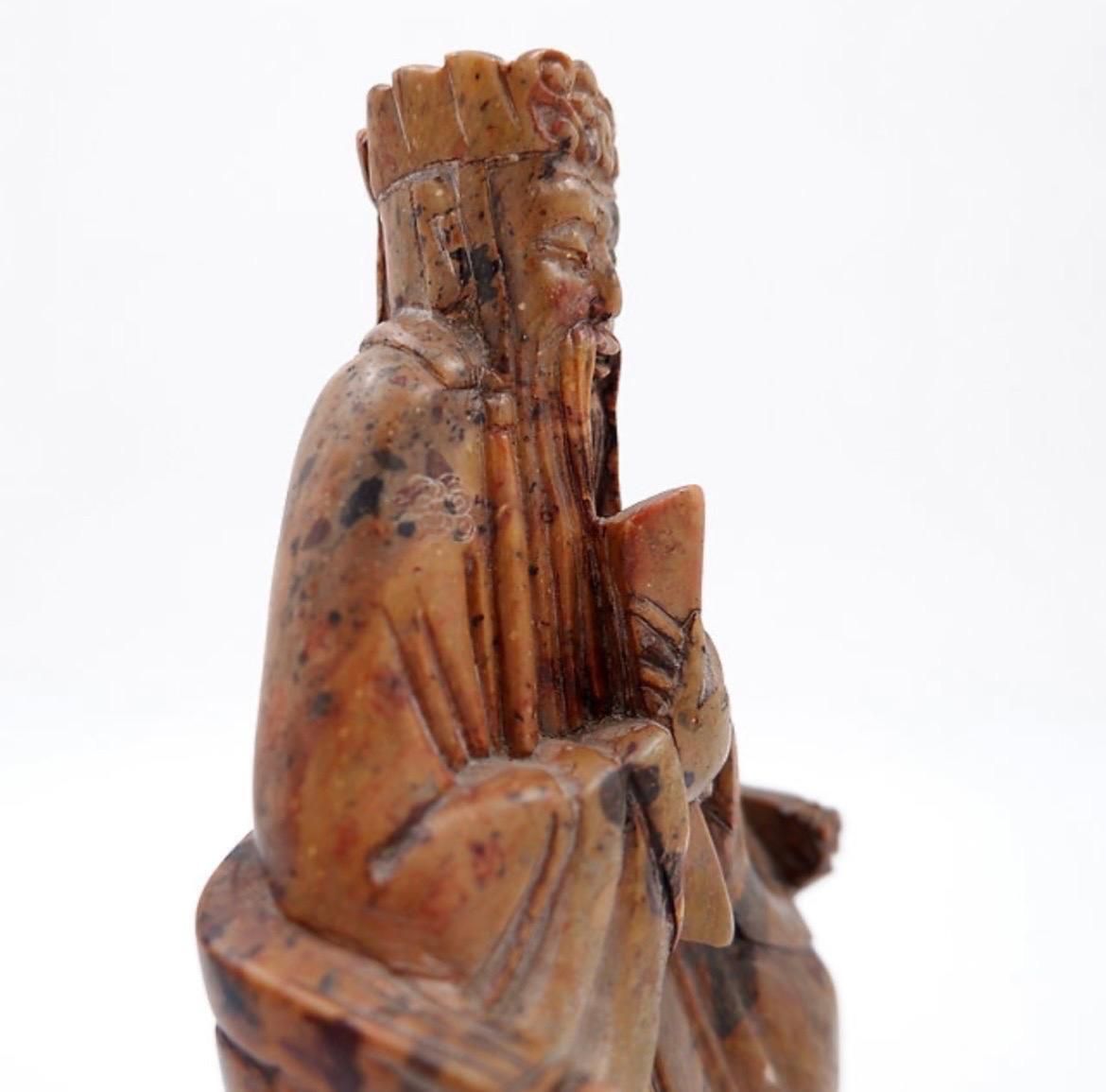 A Stone Seal Carved With A Seated Official China, 20th photo 1083.0