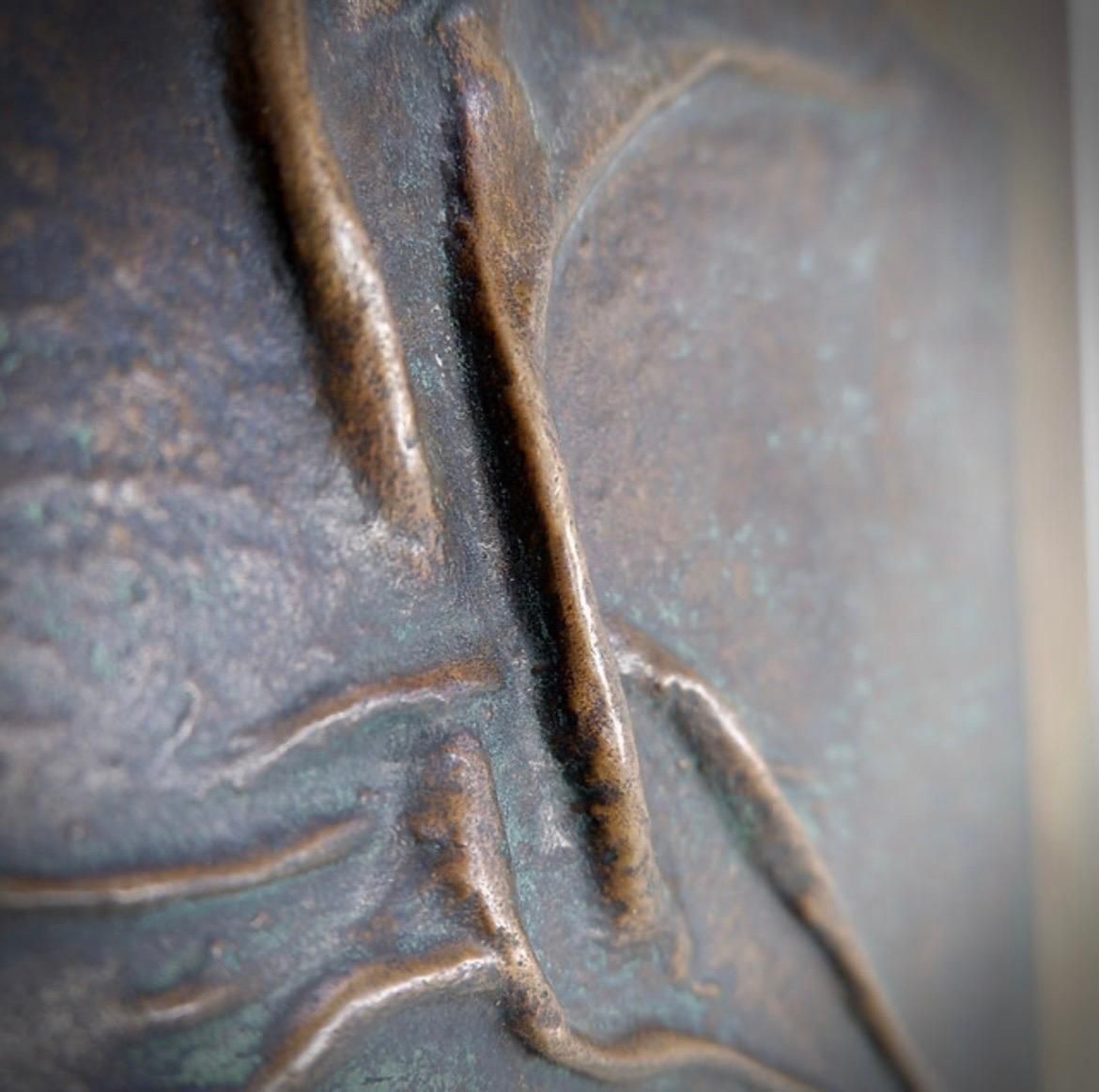 "Salto" Pilar De La Vega Martinez Bronze Sculpture On Panel photo for sale