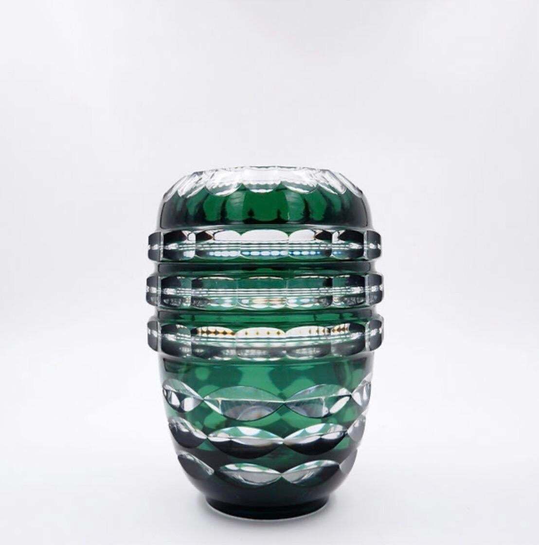 20th Century Crystal Art Deco Vase By Val Saint Lambert Att. To Charles Graffart photo furniture