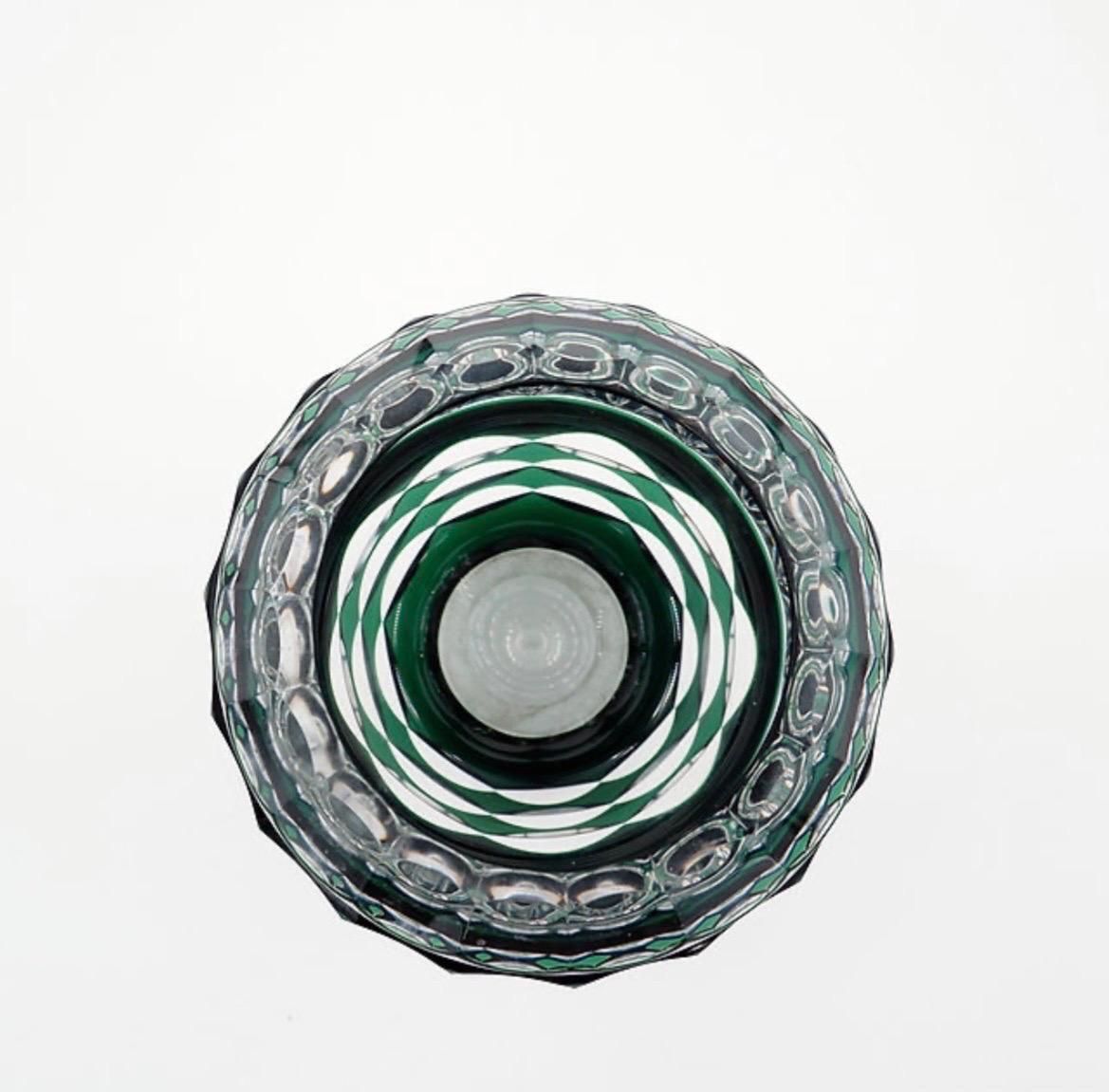 20th Century Crystal Art Deco Vase By Val Saint Lambert Att. To Charles Graffart photo for sale