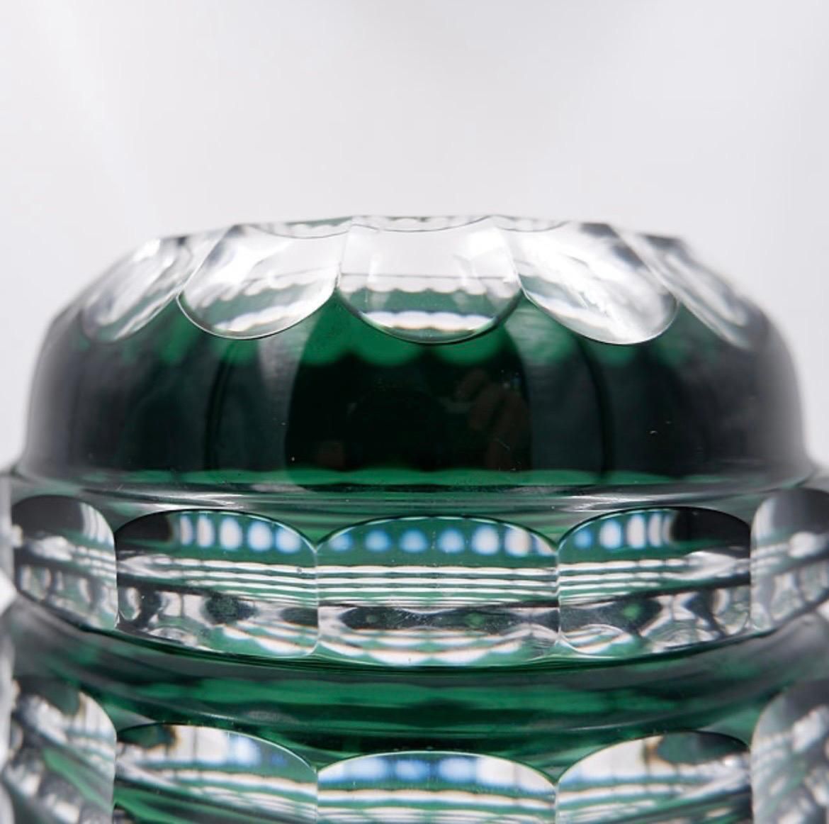 20th Century Crystal Art Deco Vase By Val Saint Lambert Att. To Charles Graffart photo vinterior