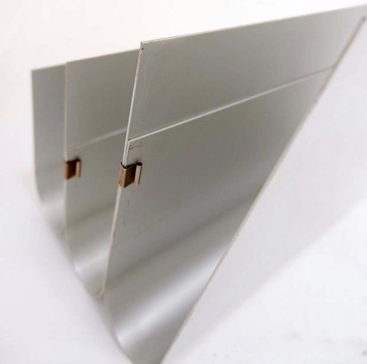 Aluminum Magazine Rack By Pierre Vandel For Espace Pierre Cardin, 1970s photo furniture