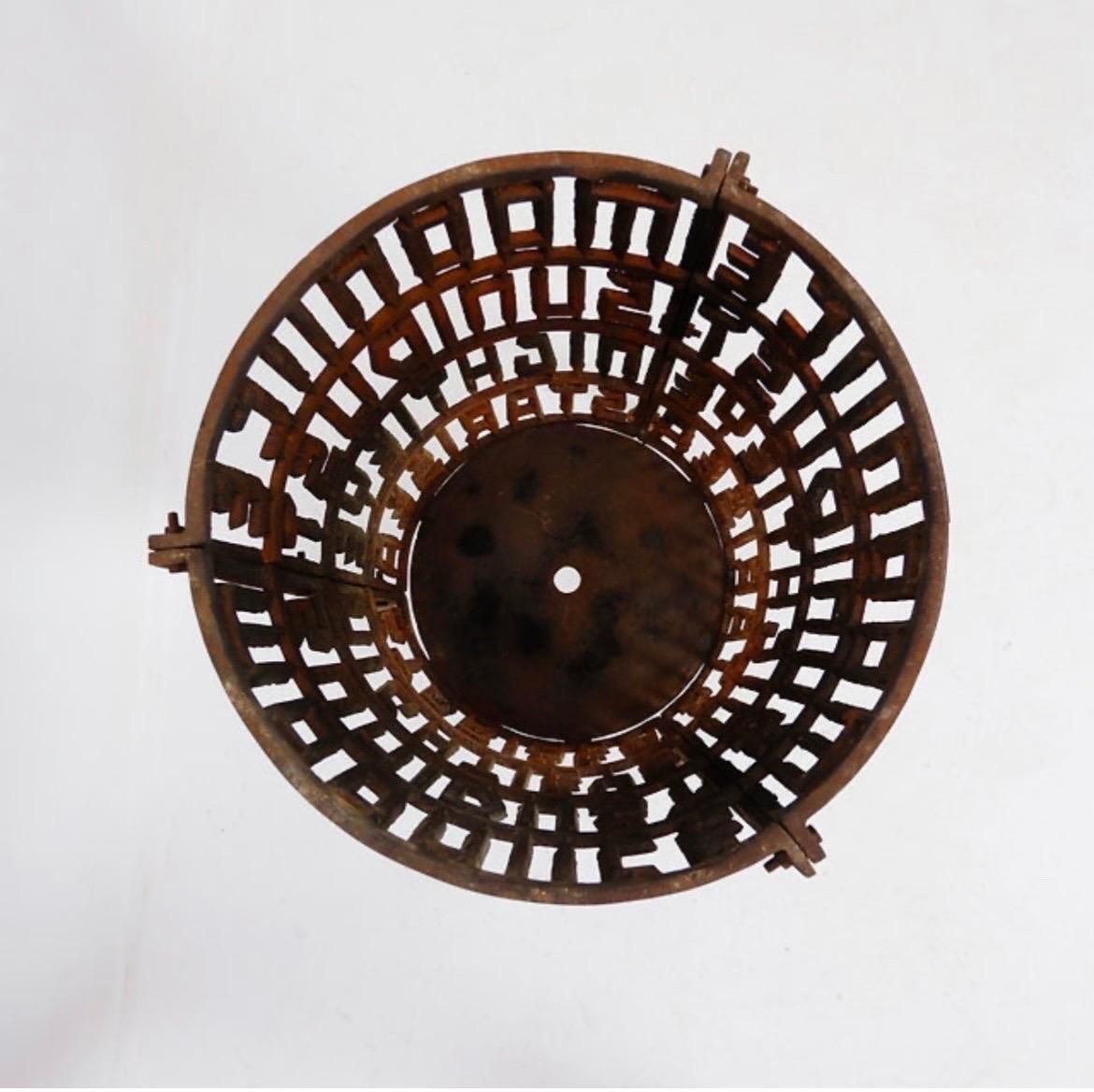 Atelier René Knip Fire Basket, Cor Ten Steel, 2000s photo vintage