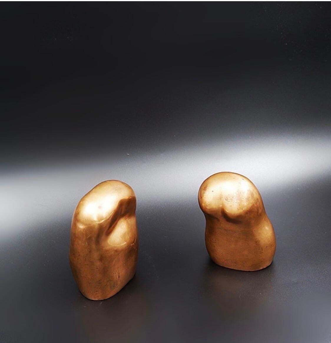 Antique Bronze Busts Sculpture Set, Decorative Art, 1987, Good Shape photo vinterior