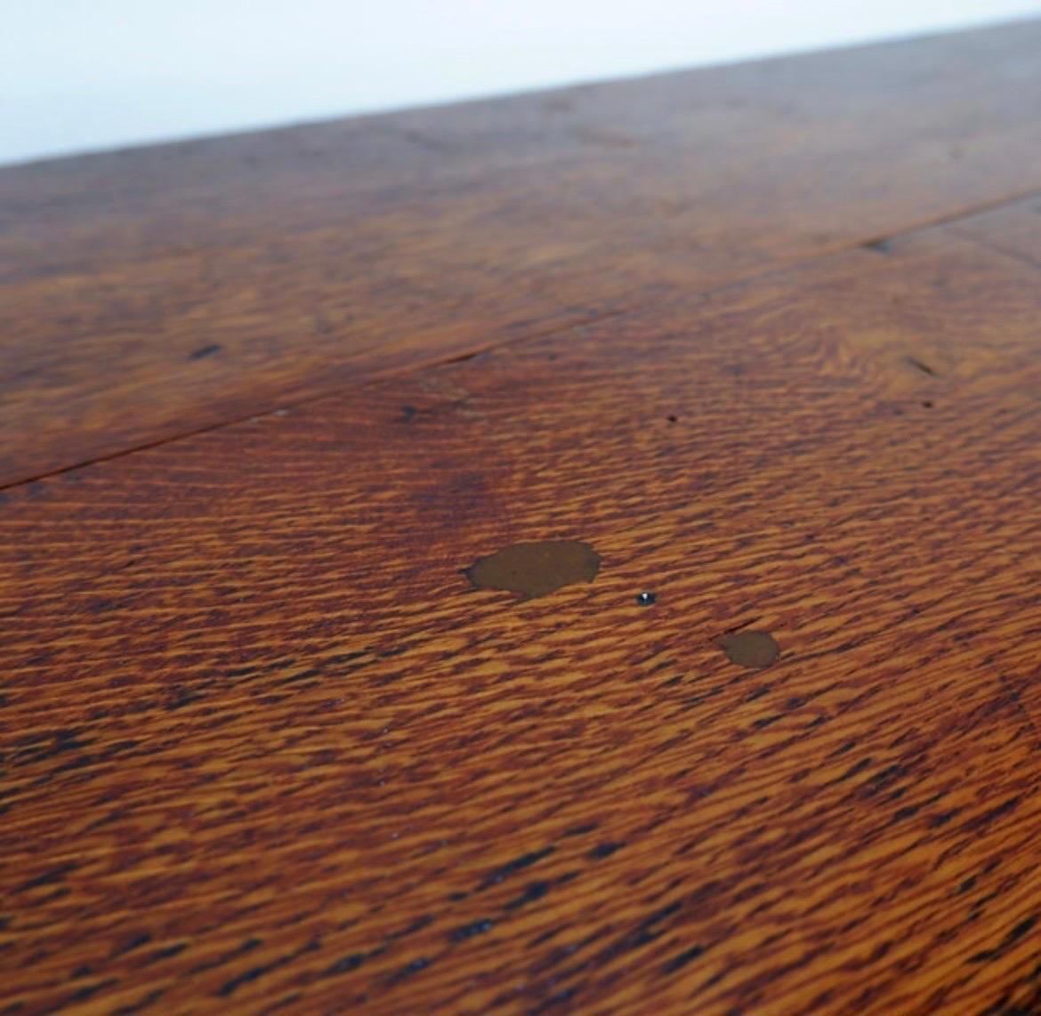 1950s Industrial Bistro Table, Wrought Iron And Wood, Arts And Crafts photo vintage
