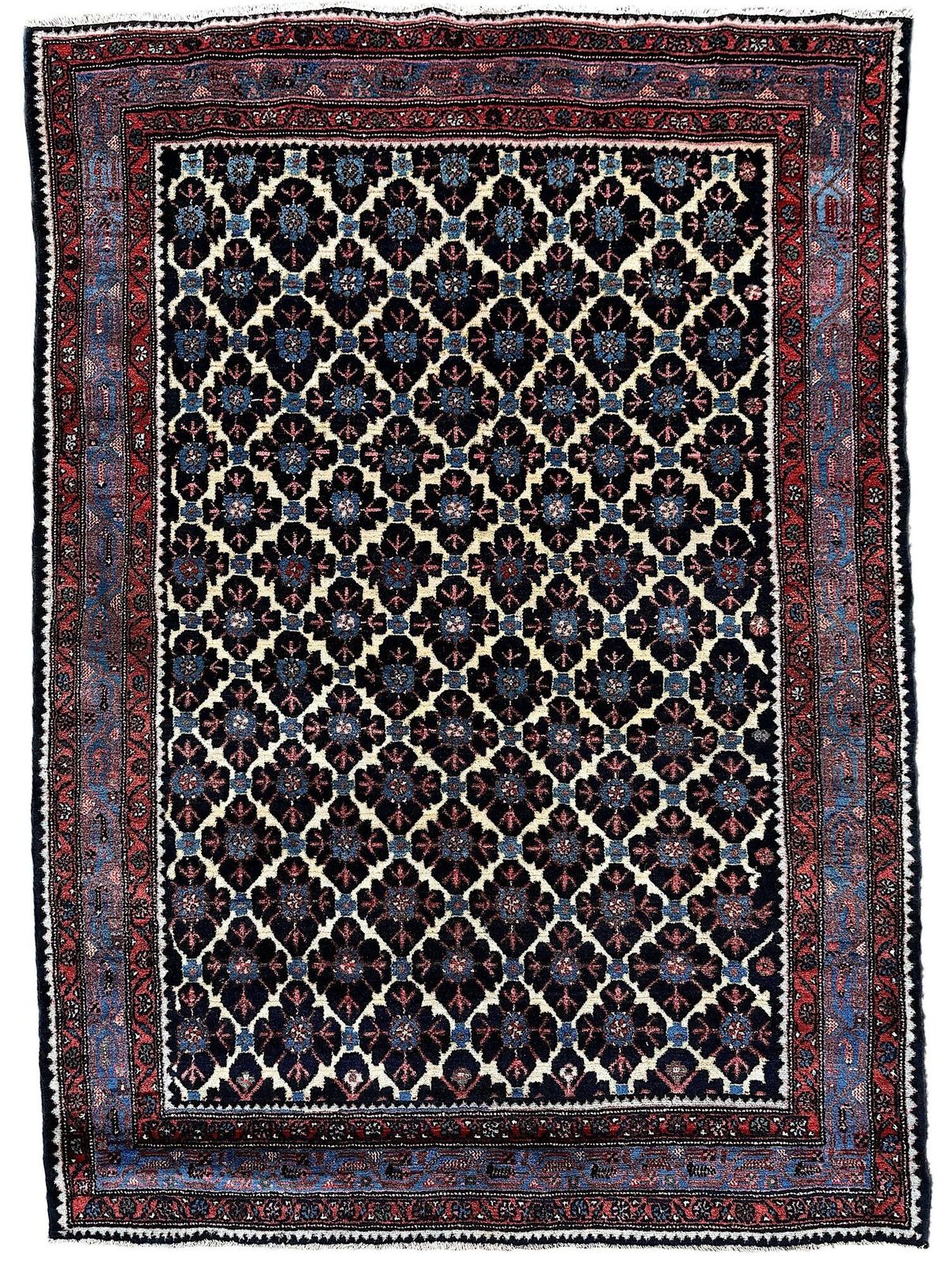 Antiek Hamadan tapijt 1,96 m x 1,43 m