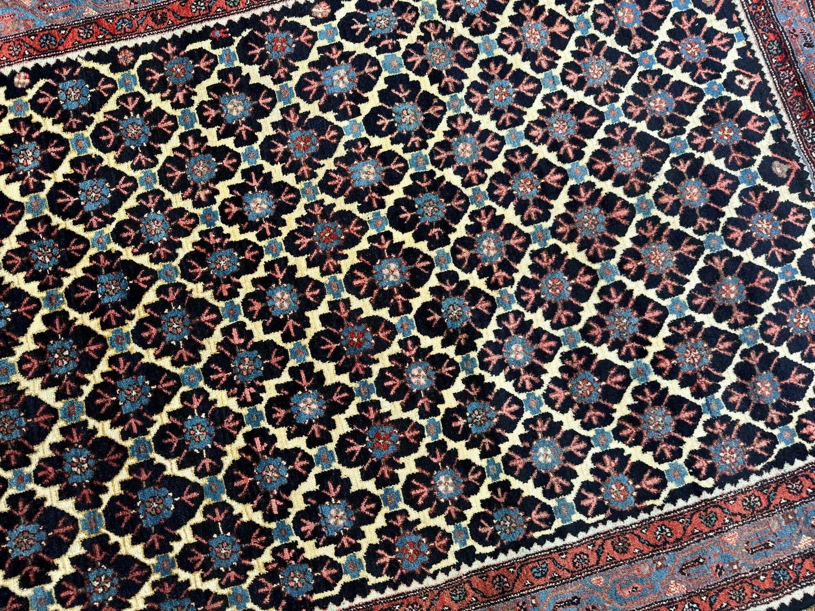 Textiel Antiek Hamadan tapijt 1,96 m x 1,43 m photo